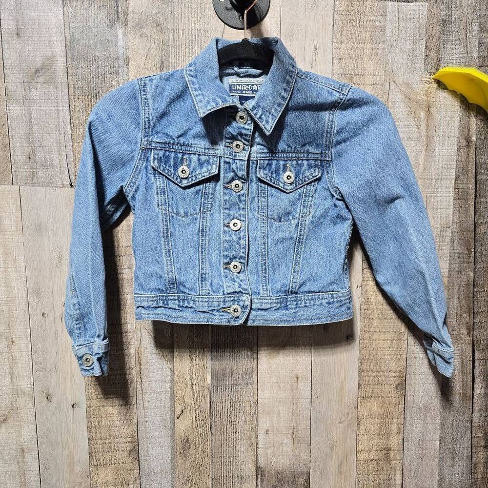 Limited Too Vintage Y2K Denim Jean Jacket Girls xxs 6/7 Retro 2000s Youth Kids